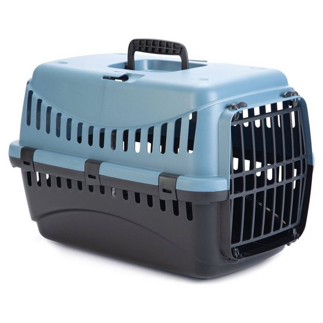 Beeztees Hunde-Transportbox Transportbox Gipsy Eco für Hunde blau-schwarz