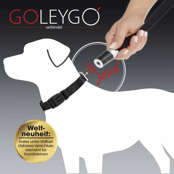 GoLeyGo Hundeleine & Halsband L schwarz
