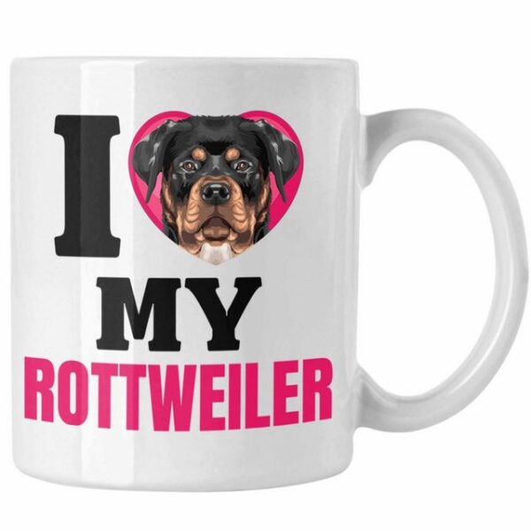 Trendation Tasse Rottweiler Besitzerin Tasse Geschenk Lustiger Spruch Geschenkidee I Lo