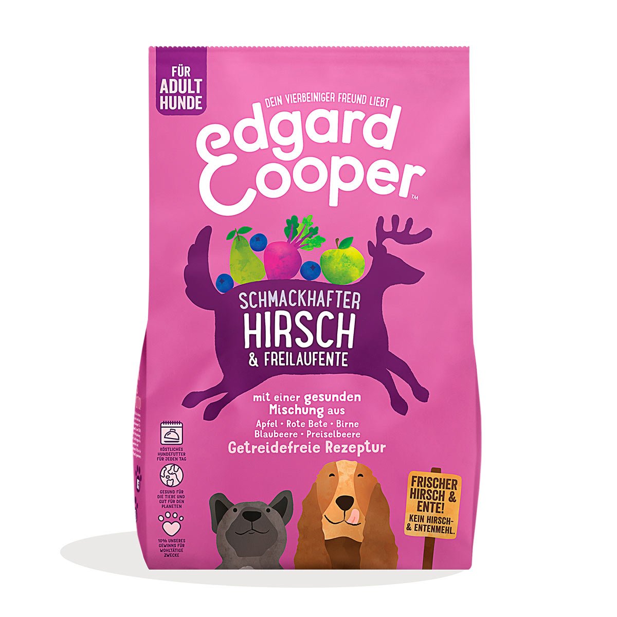 Edgard & Cooper Frischer Hirsch & Freilaufente 2x12kg