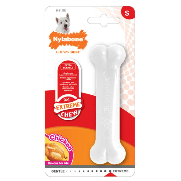 Nylabone Dura Chew Kauknochen Hühnchen-Geschmack S