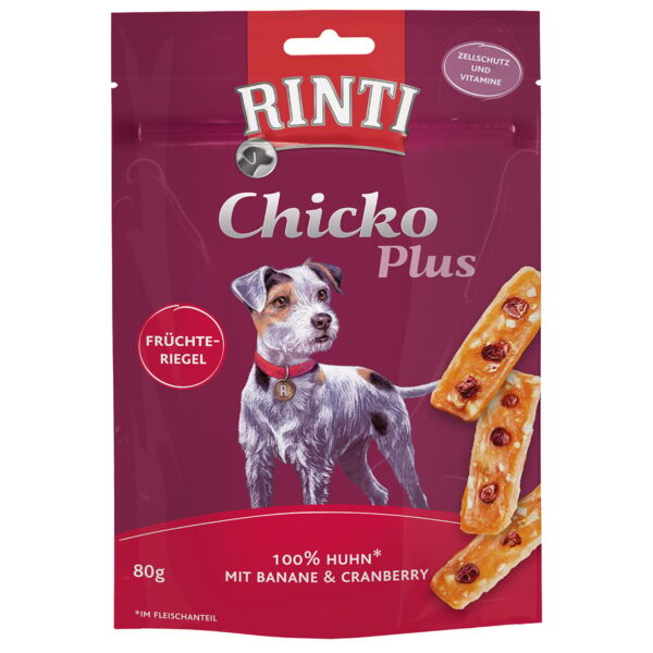 RINTI Chicko Plus Früchteriegel mit Huhn 80g