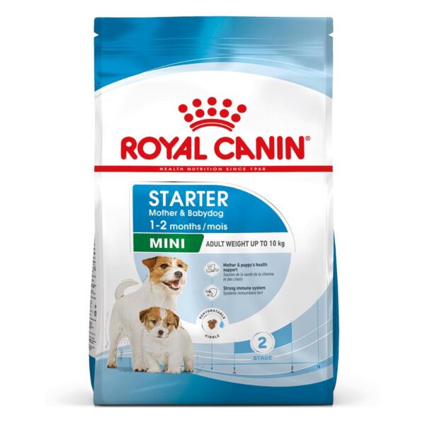 ROYAL CANIN MINI Starter Trockenfutter für tragende Hündinnen und Welpen kleiner Rassen 4kg