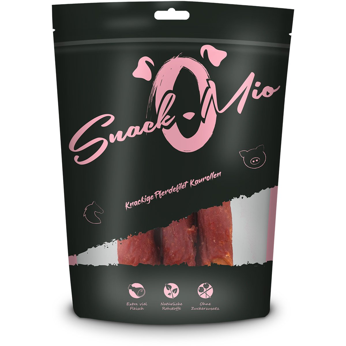 SnackOMio - knackige Pferdefilet 3 Kaurollen 2x150g