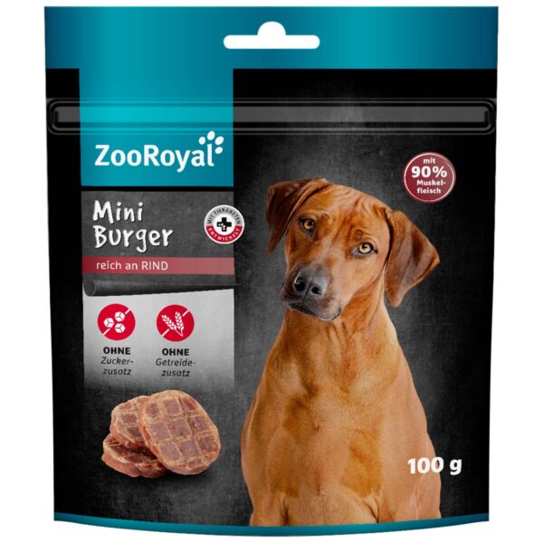 ZooRoyal Mini Burger reich an Rind 100g