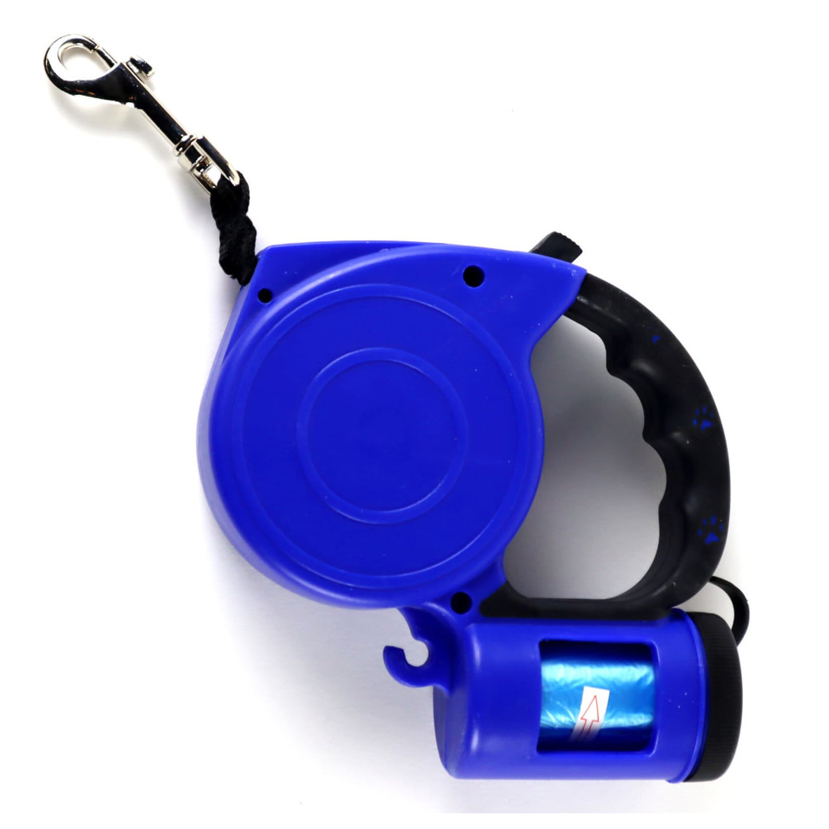 TPFLiving Hundeleine Hundeleine mit integriertem Müllbeutel blau - Hundeleine für Ihren Vierbeiner -