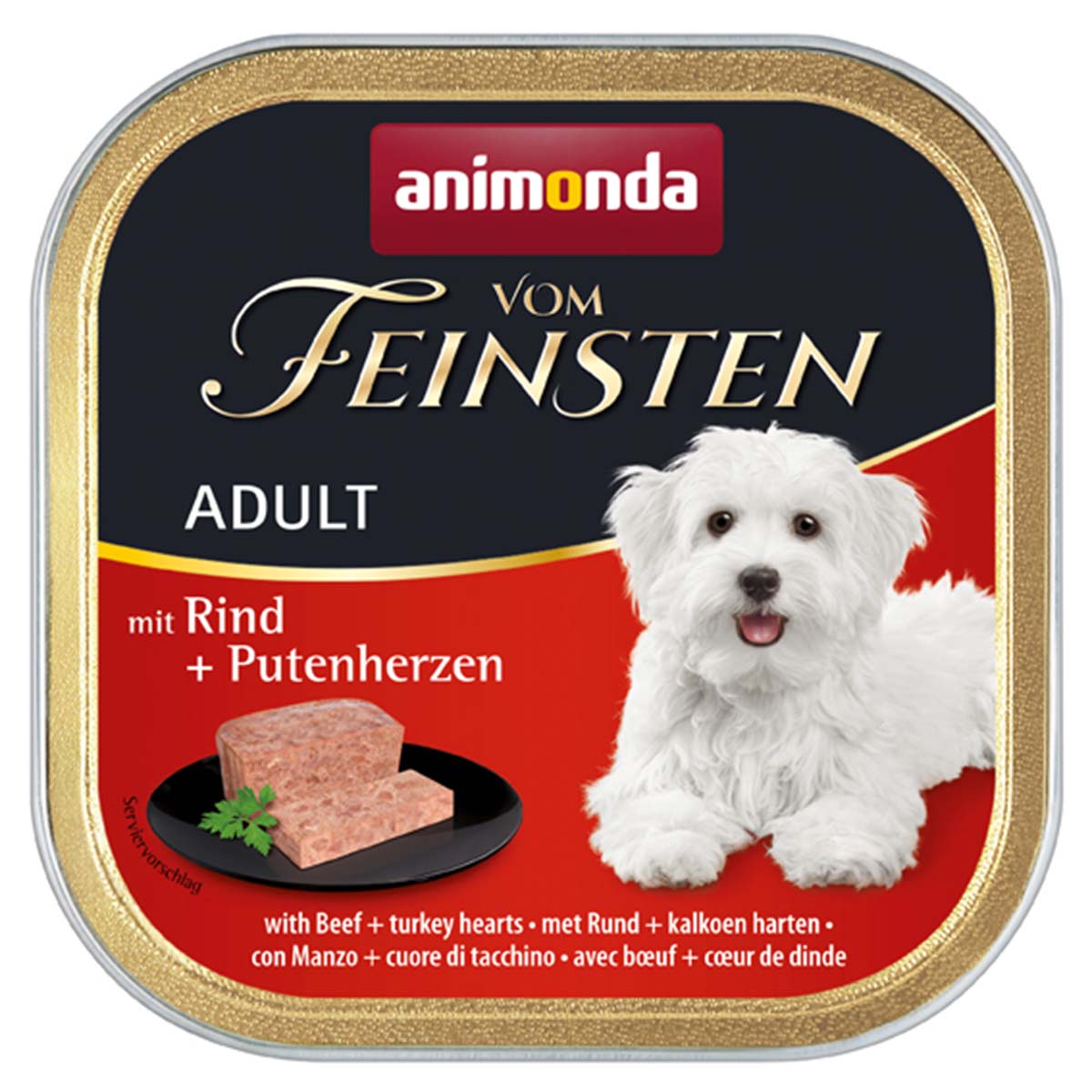 animonda vom Feinsten Adult Rind und Putenherzen 22x150g