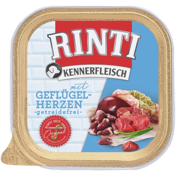 Rinti Kennerfleisch mit Geflügelherzen 18x300g