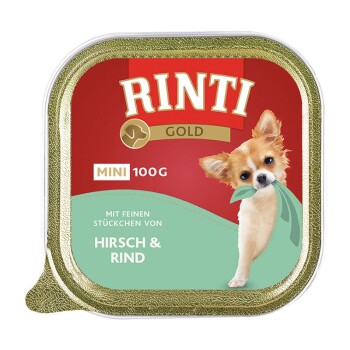 RINTI Gold Mini 16x100g Hirsch & Rind