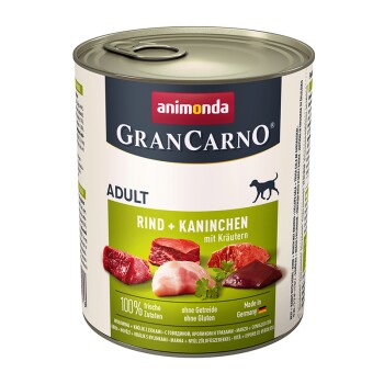 animonda GranCarno Original Adult Rind & Kaninchen mit Kräutern 24x800 g