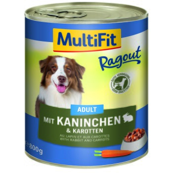 MultiFit Adult Ragout 6x800g Kaninchen & Karotten