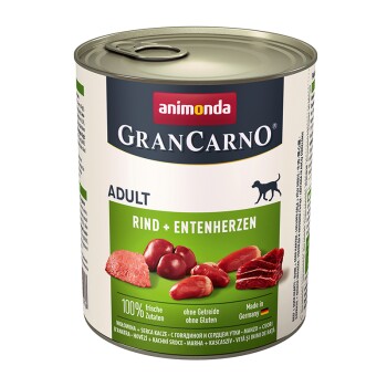animonda GranCarno Original Adult Rind & Entenherzen 24x800 g