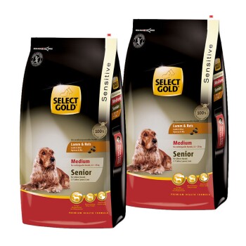 SELECT GOLD Sensitive Senior Medium Lamm & Reis 2x12 kg