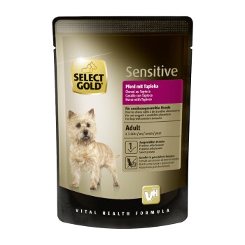 SELECT GOLD Sensitive Adult 12x100g Pferd mit Tapioka