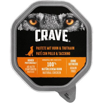 CRAVE Pastete 2 x 7 x 150g Huhn und Truthahn