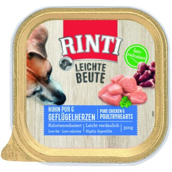 RINTI Leichte Beute 9x300g Huhn pur mit ganzen Geflügelherzen