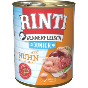 RINTI Kennerfleisch Junior Huhn 36x800 g