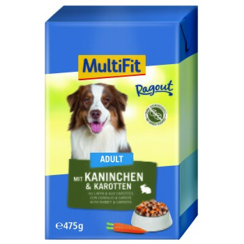 MultiFit Adult in Ragout 12 x 475 g Kaninchen & Karotten
