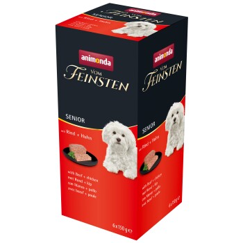 animonda Vom Feinsten Senior mit 6x150g Rind & Huhn