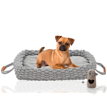 Rohrschneider ® Flauschiges Tierbett inkl. Gratis-Beigabe