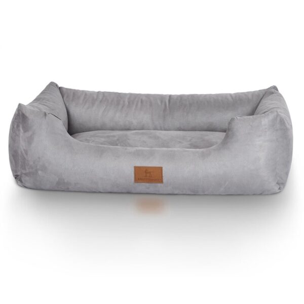 Knuffelwuff Hundebett Dreamline aus Velours grau M-L