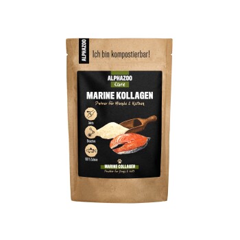 ALPHAZOO Marine Kollagen-Pulver für Hunde und Katzen 100 g