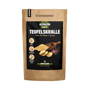 ALPHAZOO Afrikanische Teufelskralle gemahlen für Hunde und Katzen 250 g