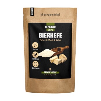 ALPHAZOO Bierhefe-Pulver für Hunde und Katzen 500 g