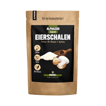 ALPHAZOO Eierschalen-Pulver für Hunde und Katzen 500 g