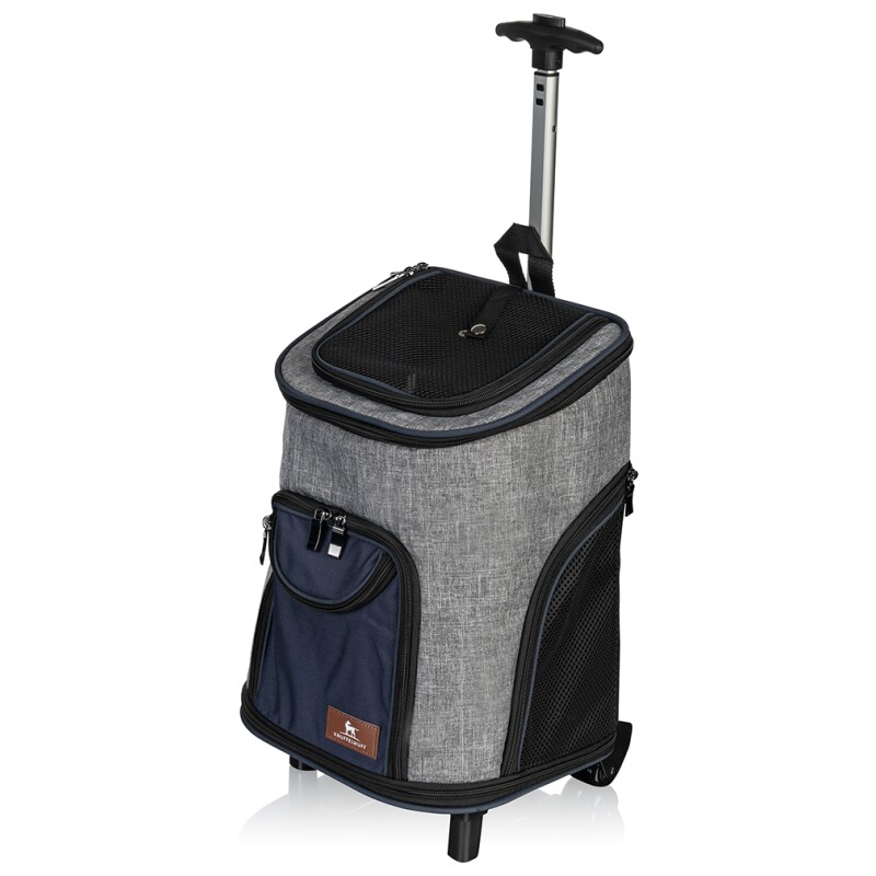 Knuffelwuff Hunderucksack Tajumulco Trolley faltbar 2 in 1 mit Rollen und Griff