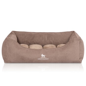 Knuffelwuff orthopädisches Hundebett mit Fächer-Wendekissen Baltimore beige M-L