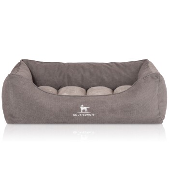 Knuffelwuff orthopädisches Hundebett mit Fächer-Wendekissen Baltimore grau XL