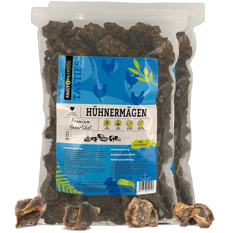 FAVLY Petfood Hühnermägen 2 kg