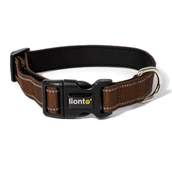 Lionto verstellbares Hundehalsband braun L