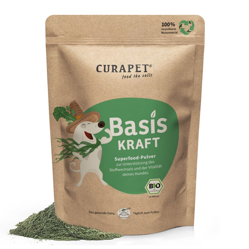 CURAPET Bio Nährstoffpulver für Haut und Fell mit Spirulina - BasisKraft 200g