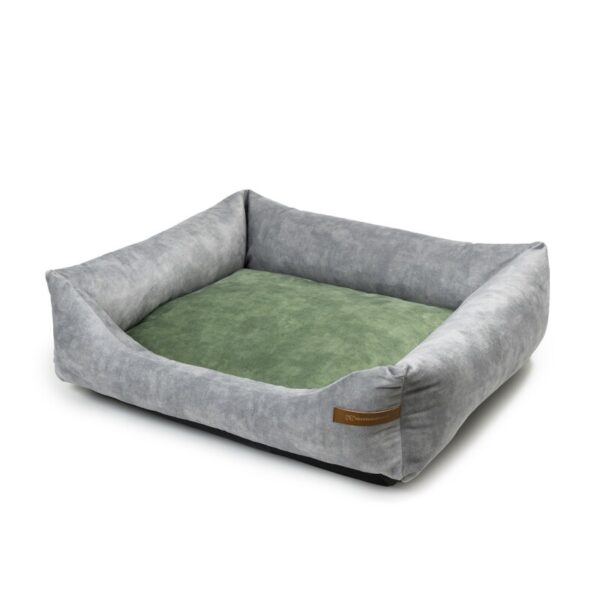 Rexproduct SoftColor luxury dog bed in grau color grün M