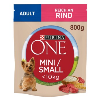 Purina ONE Mini Adult Reich an Rind 800 g