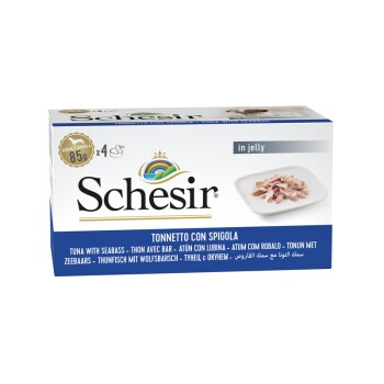 Schesir Multipack Adult 4x85g Thunfisch mit Wolfsbarsch