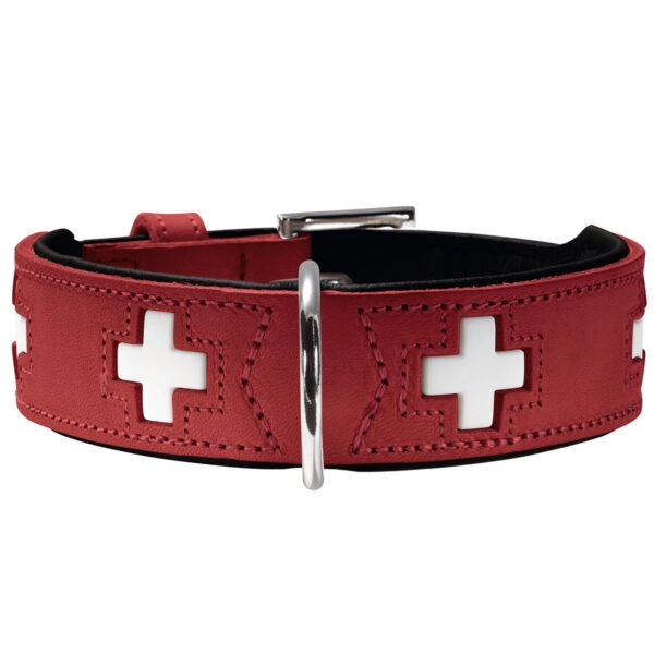 Hunter Swiss Halsband rot/schwarz 37/XS-S