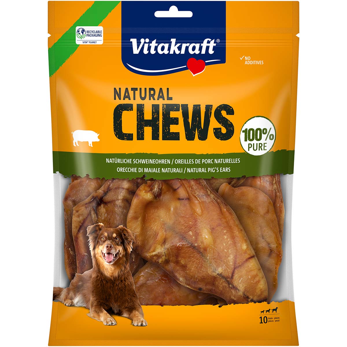 Vitakraft Chews pure Schweineohren 10 Stück