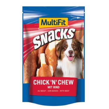 MultiFit Snacks Chick 'n' Chew Nr.3 mit Rind 2x100 g