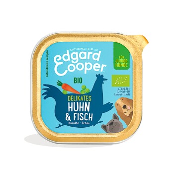 Edgard & Cooper Adult Bio 17x100g Delikates Huhn & Fisch