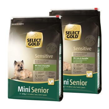 SELECT GOLD Sensitive Mini Senior Ente & Kartoffel 2x4 kg