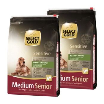 SELECT GOLD Sensitive Senior Medium Ente & Kartoffel 2x4 kg