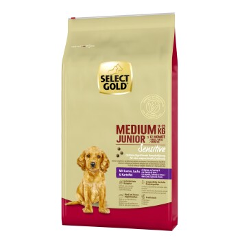 SELECT GOLD Sensitive Medium Junior Lamm/Lachs/Kartoffel 12 kg