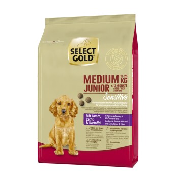 SELECT GOLD Sensitive Medium Junior Lamm/Lachs/Kartoffel 1 kg