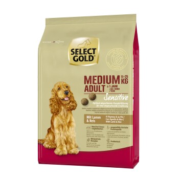 SELECT GOLD Sensitive Adult Medium Lamm & Reis 1 kg