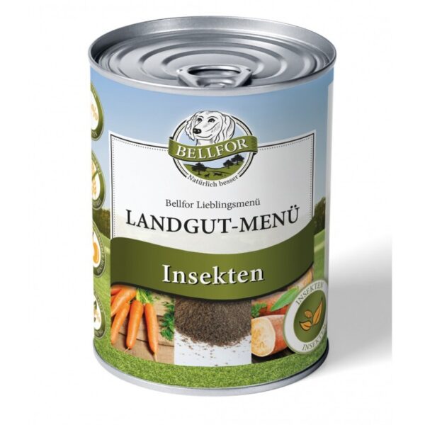 Bellfor Hundefutter Nass mit Insekten Getreidefrei - Landgut-Menü - 800g