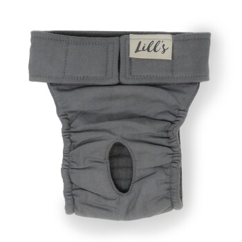 Lills Läufigkeitshöschen "Lou" Stone Grey grau XL