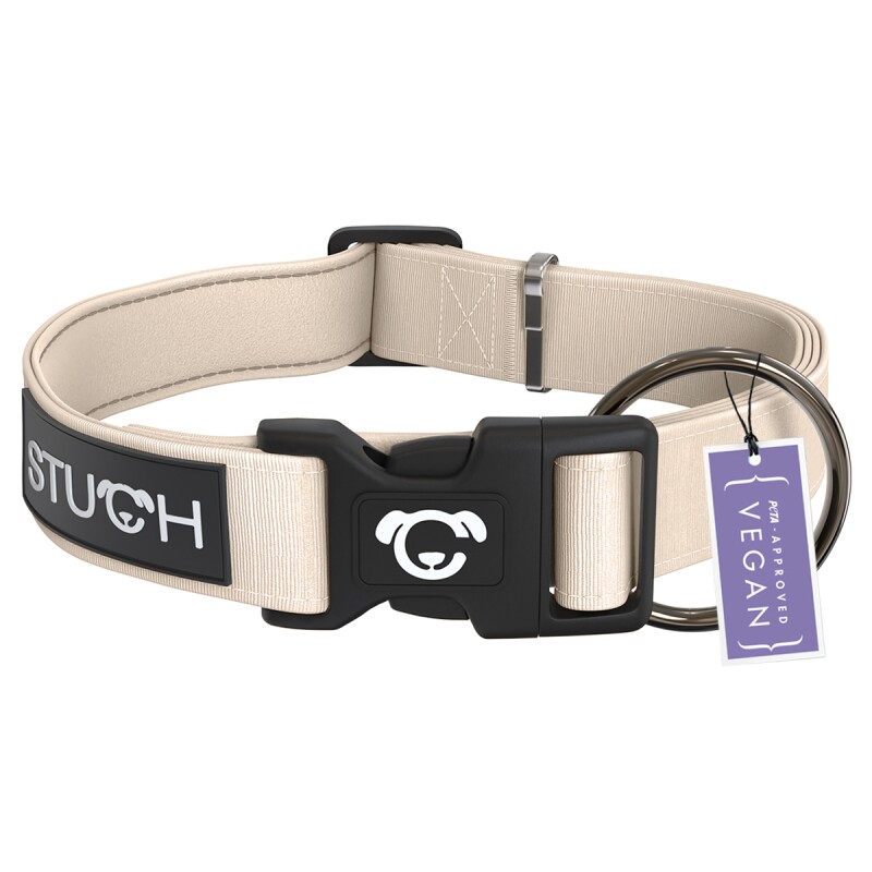 STUCH Hundehalsband gepolstert u. verstellbar beige M